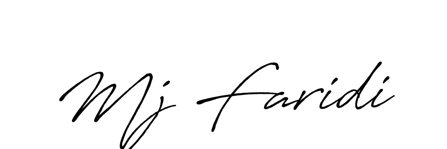 Also we have Mj Faridi name is the best signature style. Create professional handwritten signature collection using Antro_Vectra_Bolder autograph style. Mj Faridi signature style 7 images and pictures png