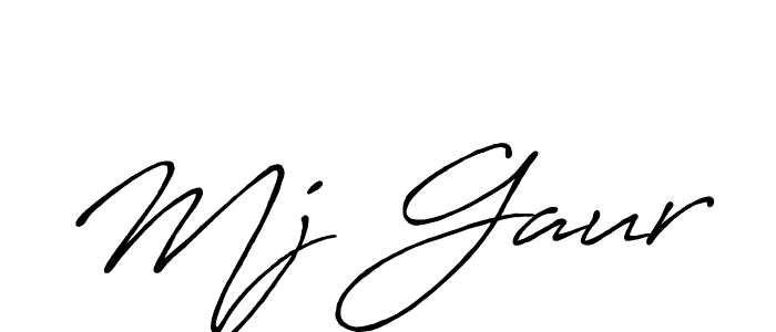 Use a signature maker to create a handwritten signature online. With this signature software, you can design (Antro_Vectra_Bolder) your own signature for name Mj Gaur. Mj Gaur signature style 7 images and pictures png