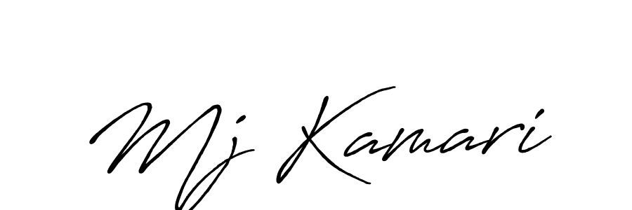 Design your own signature with our free online signature maker. With this signature software, you can create a handwritten (Antro_Vectra_Bolder) signature for name Mj Kamari. Mj Kamari signature style 7 images and pictures png