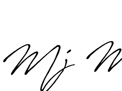 Make a beautiful signature design for name Mj M. With this signature (Antro_Vectra_Bolder) style, you can create a handwritten signature for free. Mj M signature style 7 images and pictures png