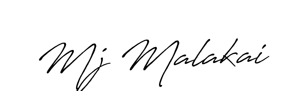 Design your own signature with our free online signature maker. With this signature software, you can create a handwritten (Antro_Vectra_Bolder) signature for name Mj Malakai. Mj Malakai signature style 7 images and pictures png