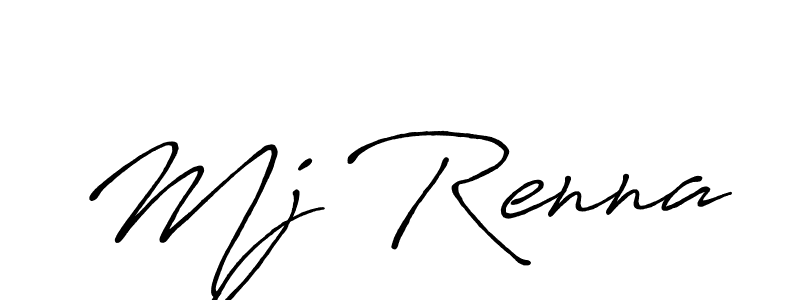 Make a beautiful signature design for name Mj Renna. With this signature (Antro_Vectra_Bolder) style, you can create a handwritten signature for free. Mj Renna signature style 7 images and pictures png
