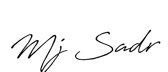 Also we have Mj Sadr name is the best signature style. Create professional handwritten signature collection using Antro_Vectra_Bolder autograph style. Mj Sadr signature style 7 images and pictures png