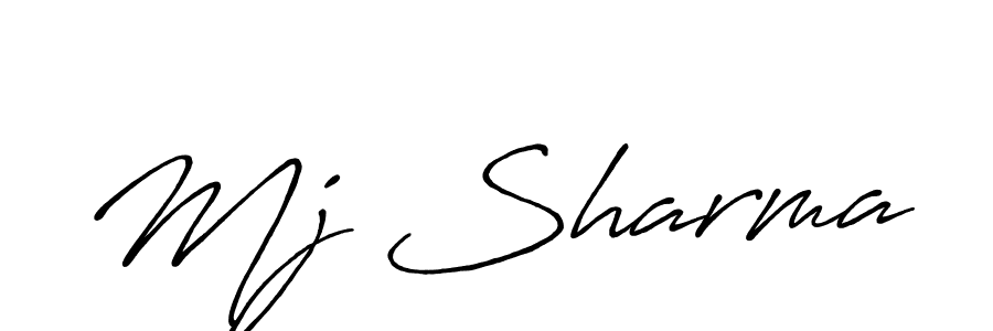 Also we have Mj Sharma name is the best signature style. Create professional handwritten signature collection using Antro_Vectra_Bolder autograph style. Mj Sharma signature style 7 images and pictures png