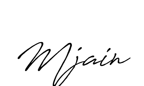 How to make Mjain name signature. Use Antro_Vectra_Bolder style for creating short signs online. This is the latest handwritten sign. Mjain signature style 7 images and pictures png