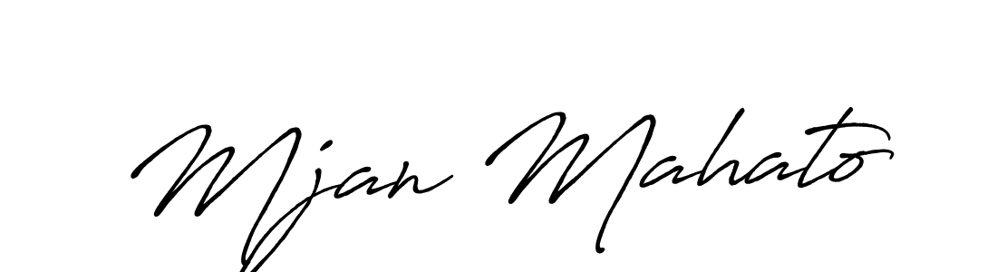 Also You can easily find your signature by using the search form. We will create Mjan Mahato name handwritten signature images for you free of cost using Antro_Vectra_Bolder sign style. Mjan Mahato signature style 7 images and pictures png