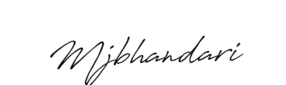 Create a beautiful signature design for name Mjbhandari. With this signature (Antro_Vectra_Bolder) fonts, you can make a handwritten signature for free. Mjbhandari signature style 7 images and pictures png