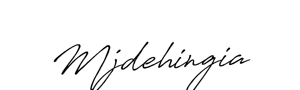 How to make Mjdehingia name signature. Use Antro_Vectra_Bolder style for creating short signs online. This is the latest handwritten sign. Mjdehingia signature style 7 images and pictures png