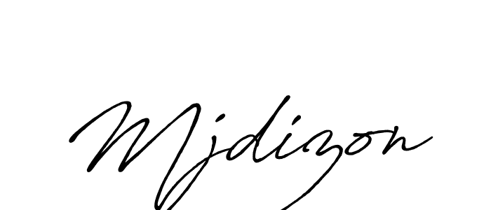 Make a beautiful signature design for name Mjdizon. With this signature (Antro_Vectra_Bolder) style, you can create a handwritten signature for free. Mjdizon signature style 7 images and pictures png