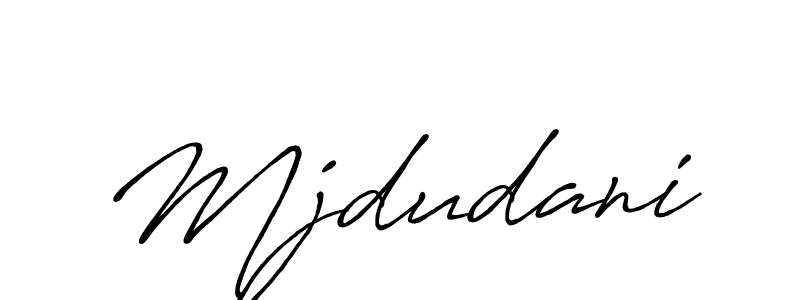 Make a beautiful signature design for name Mjdudani. With this signature (Antro_Vectra_Bolder) style, you can create a handwritten signature for free. Mjdudani signature style 7 images and pictures png