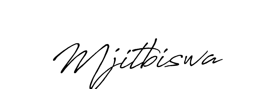 Create a beautiful signature design for name Mjitbiswa. With this signature (Antro_Vectra_Bolder) fonts, you can make a handwritten signature for free. Mjitbiswa signature style 7 images and pictures png