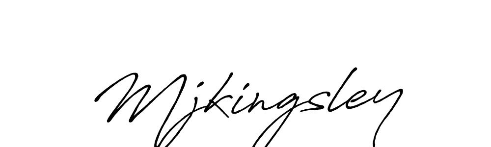 if you are searching for the best signature style for your name Mjkingsley. so please give up your signature search. here we have designed multiple signature styles  using Antro_Vectra_Bolder. Mjkingsley signature style 7 images and pictures png