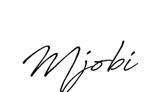 Create a beautiful signature design for name Mjobi. With this signature (Antro_Vectra_Bolder) fonts, you can make a handwritten signature for free. Mjobi signature style 7 images and pictures png