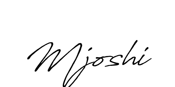 Use a signature maker to create a handwritten signature online. With this signature software, you can design (Antro_Vectra_Bolder) your own signature for name Mjoshi. Mjoshi signature style 7 images and pictures png