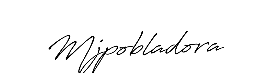 How to make Mjpobladora name signature. Use Antro_Vectra_Bolder style for creating short signs online. This is the latest handwritten sign. Mjpobladora signature style 7 images and pictures png