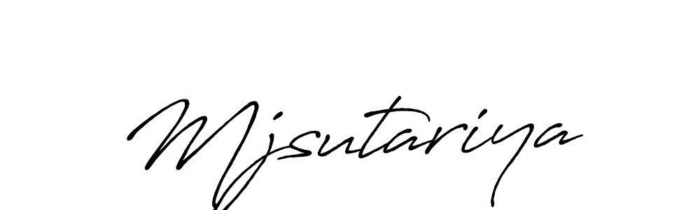 Design your own signature with our free online signature maker. With this signature software, you can create a handwritten (Antro_Vectra_Bolder) signature for name Mjsutariya. Mjsutariya signature style 7 images and pictures png