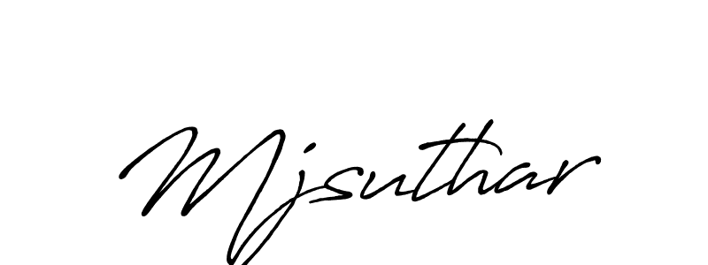 Create a beautiful signature design for name Mjsuthar. With this signature (Antro_Vectra_Bolder) fonts, you can make a handwritten signature for free. Mjsuthar signature style 7 images and pictures png