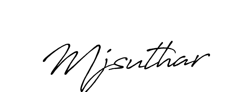 Create a beautiful signature design for name Mjsuthar. With this signature (Antro_Vectra_Bolder) fonts, you can make a handwritten signature for free. Mjsuthar signature style 7 images and pictures png