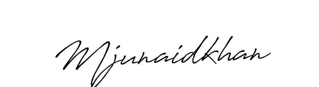 How to Draw Mjunaidkhan signature style? Antro_Vectra_Bolder is a latest design signature styles for name Mjunaidkhan. Mjunaidkhan signature style 7 images and pictures png