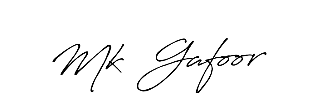 The best way (Antro_Vectra_Bolder) to make a short signature is to pick only two or three words in your name. The name Mk  Gafoor include a total of six letters. For converting this name. Mk  Gafoor signature style 7 images and pictures png