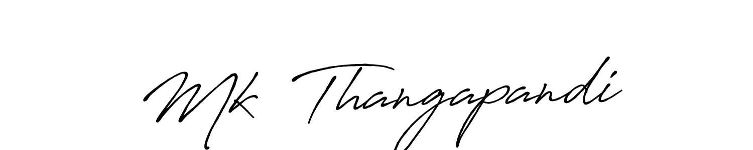 How to make Mk  Thangapandi signature? Antro_Vectra_Bolder is a professional autograph style. Create handwritten signature for Mk  Thangapandi name. Mk  Thangapandi signature style 7 images and pictures png