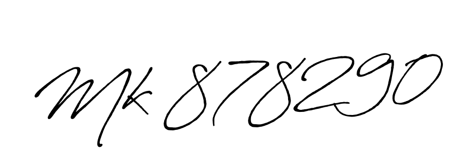 Make a beautiful signature design for name Mk 878290. With this signature (Antro_Vectra_Bolder) style, you can create a handwritten signature for free. Mk 878290 signature style 7 images and pictures png