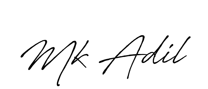 Make a beautiful signature design for name Mk Adil. With this signature (Antro_Vectra_Bolder) style, you can create a handwritten signature for free. Mk Adil signature style 7 images and pictures png