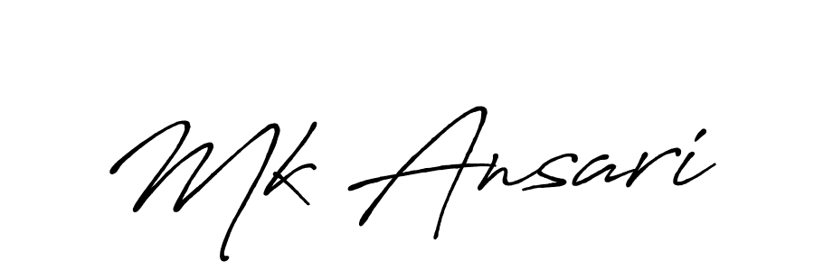 How to make Mk Ansari name signature. Use Antro_Vectra_Bolder style for creating short signs online. This is the latest handwritten sign. Mk Ansari signature style 7 images and pictures png