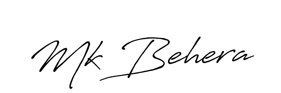 Create a beautiful signature design for name Mk Behera. With this signature (Antro_Vectra_Bolder) fonts, you can make a handwritten signature for free. Mk Behera signature style 7 images and pictures png