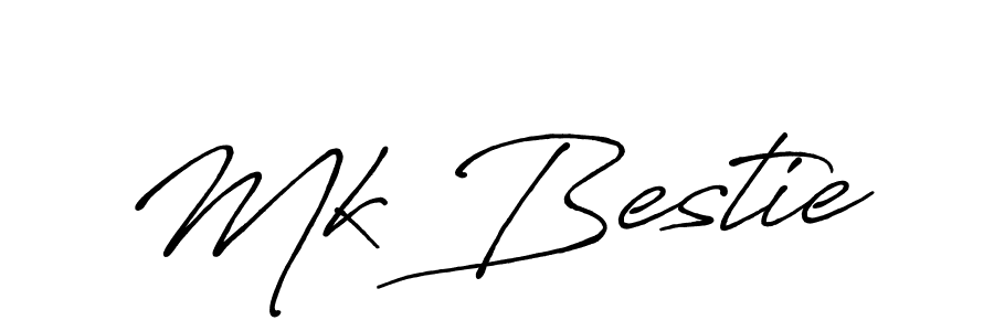 The best way (Antro_Vectra_Bolder) to make a short signature is to pick only two or three words in your name. The name Mk Bestie include a total of six letters. For converting this name. Mk Bestie signature style 7 images and pictures png