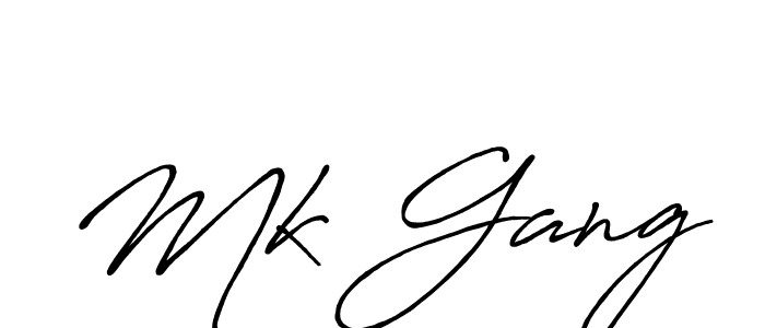 Use a signature maker to create a handwritten signature online. With this signature software, you can design (Antro_Vectra_Bolder) your own signature for name Mk Gang. Mk Gang signature style 7 images and pictures png