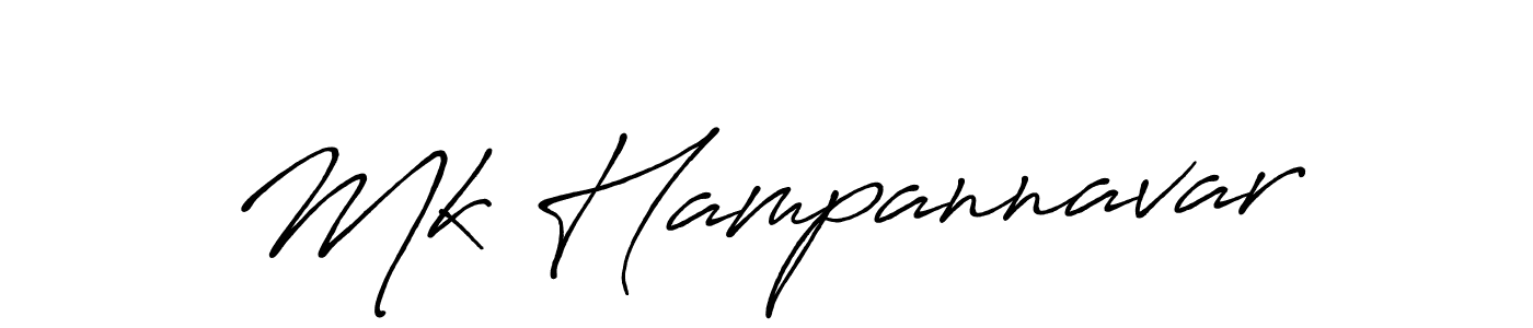 How to make Mk Hampannavar name signature. Use Antro_Vectra_Bolder style for creating short signs online. This is the latest handwritten sign. Mk Hampannavar signature style 7 images and pictures png