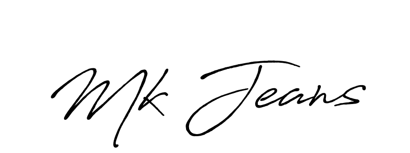Make a beautiful signature design for name Mk Jeans. With this signature (Antro_Vectra_Bolder) style, you can create a handwritten signature for free. Mk Jeans signature style 7 images and pictures png