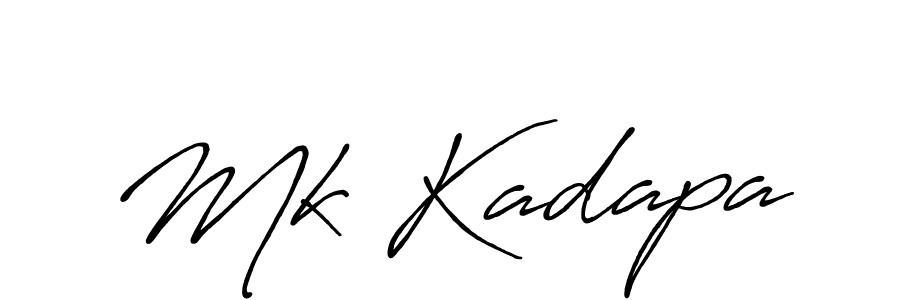 Use a signature maker to create a handwritten signature online. With this signature software, you can design (Antro_Vectra_Bolder) your own signature for name Mk Kadapa. Mk Kadapa signature style 7 images and pictures png