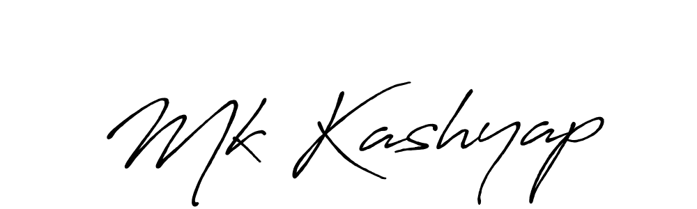 Mk Kashyap stylish signature style. Best Handwritten Sign (Antro_Vectra_Bolder) for my name. Handwritten Signature Collection Ideas for my name Mk Kashyap. Mk Kashyap signature style 7 images and pictures png