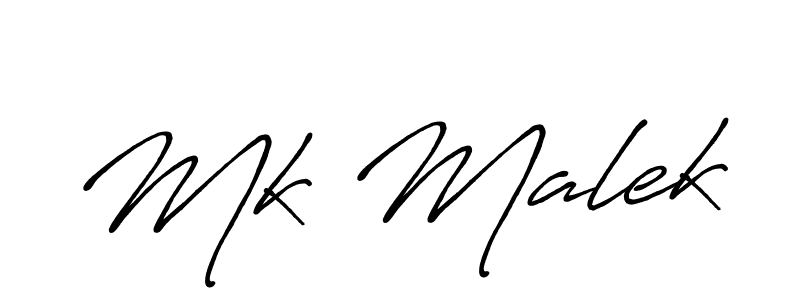 How to make Mk Malek name signature. Use Antro_Vectra_Bolder style for creating short signs online. This is the latest handwritten sign. Mk Malek signature style 7 images and pictures png