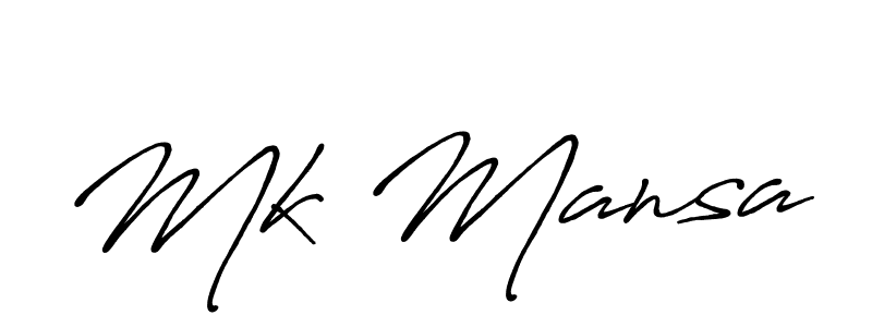 Make a beautiful signature design for name Mk Mansa. With this signature (Antro_Vectra_Bolder) style, you can create a handwritten signature for free. Mk Mansa signature style 7 images and pictures png