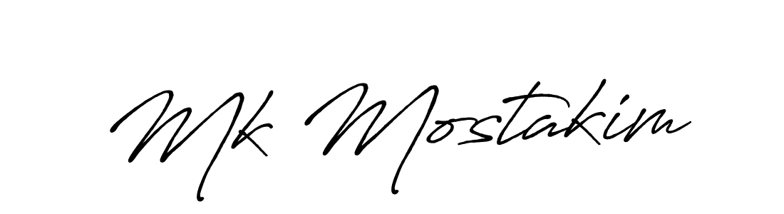 Also You can easily find your signature by using the search form. We will create Mk Mostakim name handwritten signature images for you free of cost using Antro_Vectra_Bolder sign style. Mk Mostakim signature style 7 images and pictures png
