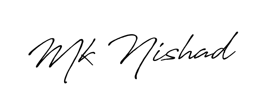 Create a beautiful signature design for name Mk Nishad. With this signature (Antro_Vectra_Bolder) fonts, you can make a handwritten signature for free. Mk Nishad signature style 7 images and pictures png