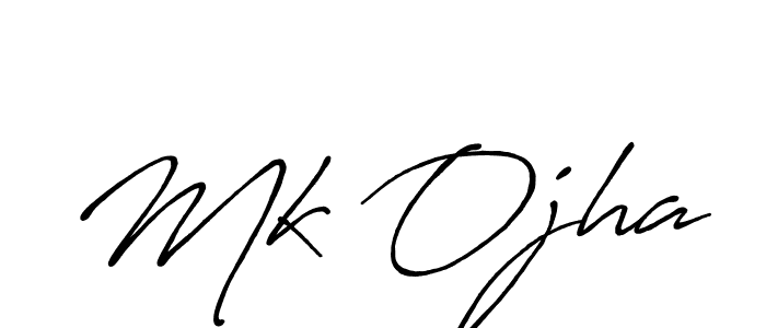 Also You can easily find your signature by using the search form. We will create Mk Ojha name handwritten signature images for you free of cost using Antro_Vectra_Bolder sign style. Mk Ojha signature style 7 images and pictures png