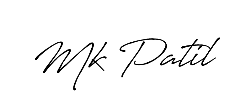 How to make Mk Patil name signature. Use Antro_Vectra_Bolder style for creating short signs online. This is the latest handwritten sign. Mk Patil signature style 7 images and pictures png