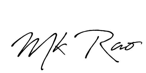 Make a beautiful signature design for name Mk Rao. With this signature (Antro_Vectra_Bolder) style, you can create a handwritten signature for free. Mk Rao signature style 7 images and pictures png