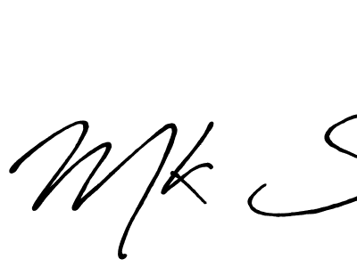 Mk S stylish signature style. Best Handwritten Sign (Antro_Vectra_Bolder) for my name. Handwritten Signature Collection Ideas for my name Mk S. Mk S signature style 7 images and pictures png