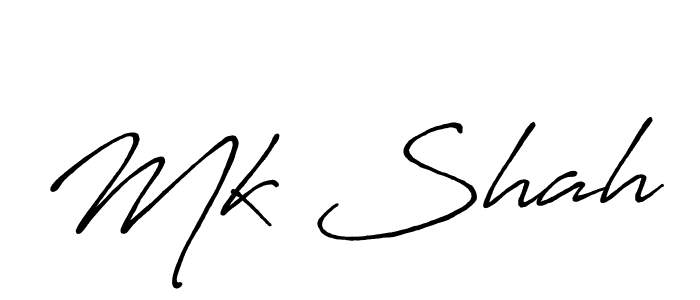 How to make Mk Shah name signature. Use Antro_Vectra_Bolder style for creating short signs online. This is the latest handwritten sign. Mk Shah signature style 7 images and pictures png