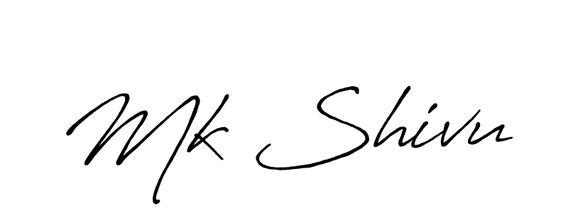 Make a beautiful signature design for name Mk Shivu. With this signature (Antro_Vectra_Bolder) style, you can create a handwritten signature for free. Mk Shivu signature style 7 images and pictures png