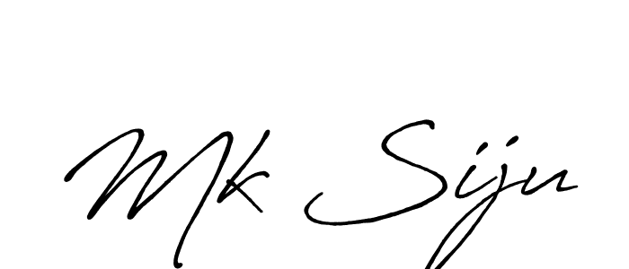 Also You can easily find your signature by using the search form. We will create Mk Siju name handwritten signature images for you free of cost using Antro_Vectra_Bolder sign style. Mk Siju signature style 7 images and pictures png