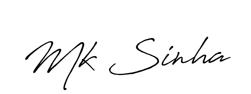 Also we have Mk Sinha name is the best signature style. Create professional handwritten signature collection using Antro_Vectra_Bolder autograph style. Mk Sinha signature style 7 images and pictures png