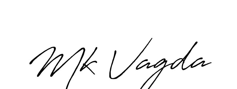 Mk Vagda stylish signature style. Best Handwritten Sign (Antro_Vectra_Bolder) for my name. Handwritten Signature Collection Ideas for my name Mk Vagda. Mk Vagda signature style 7 images and pictures png