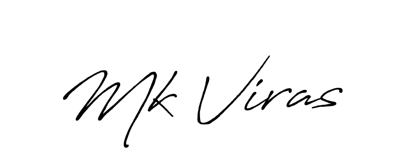 Also You can easily find your signature by using the search form. We will create Mk Viras name handwritten signature images for you free of cost using Antro_Vectra_Bolder sign style. Mk Viras signature style 7 images and pictures png