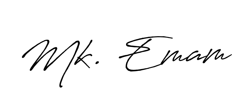 Design your own signature with our free online signature maker. With this signature software, you can create a handwritten (Antro_Vectra_Bolder) signature for name Mk. Emam. Mk. Emam signature style 7 images and pictures png